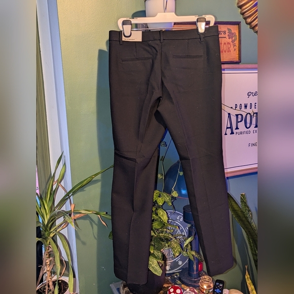 The Straight Ann Taylor Pants Black Mid Rise Bi-stretch Viscose Elastane 8 NEW - Picture 4 of 12